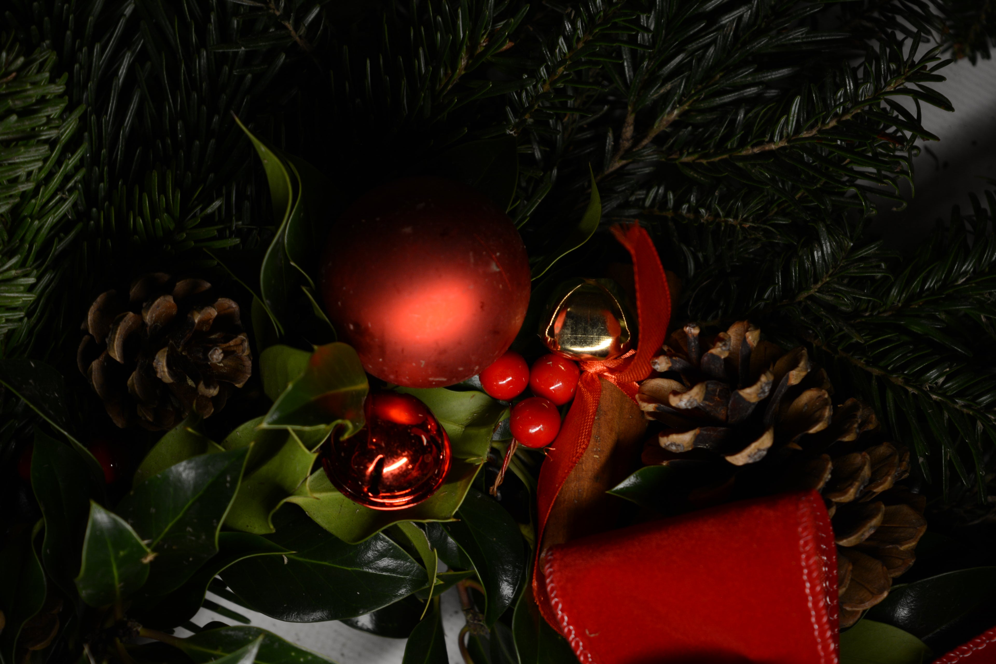 Christmas Wreath - Rudolph Red