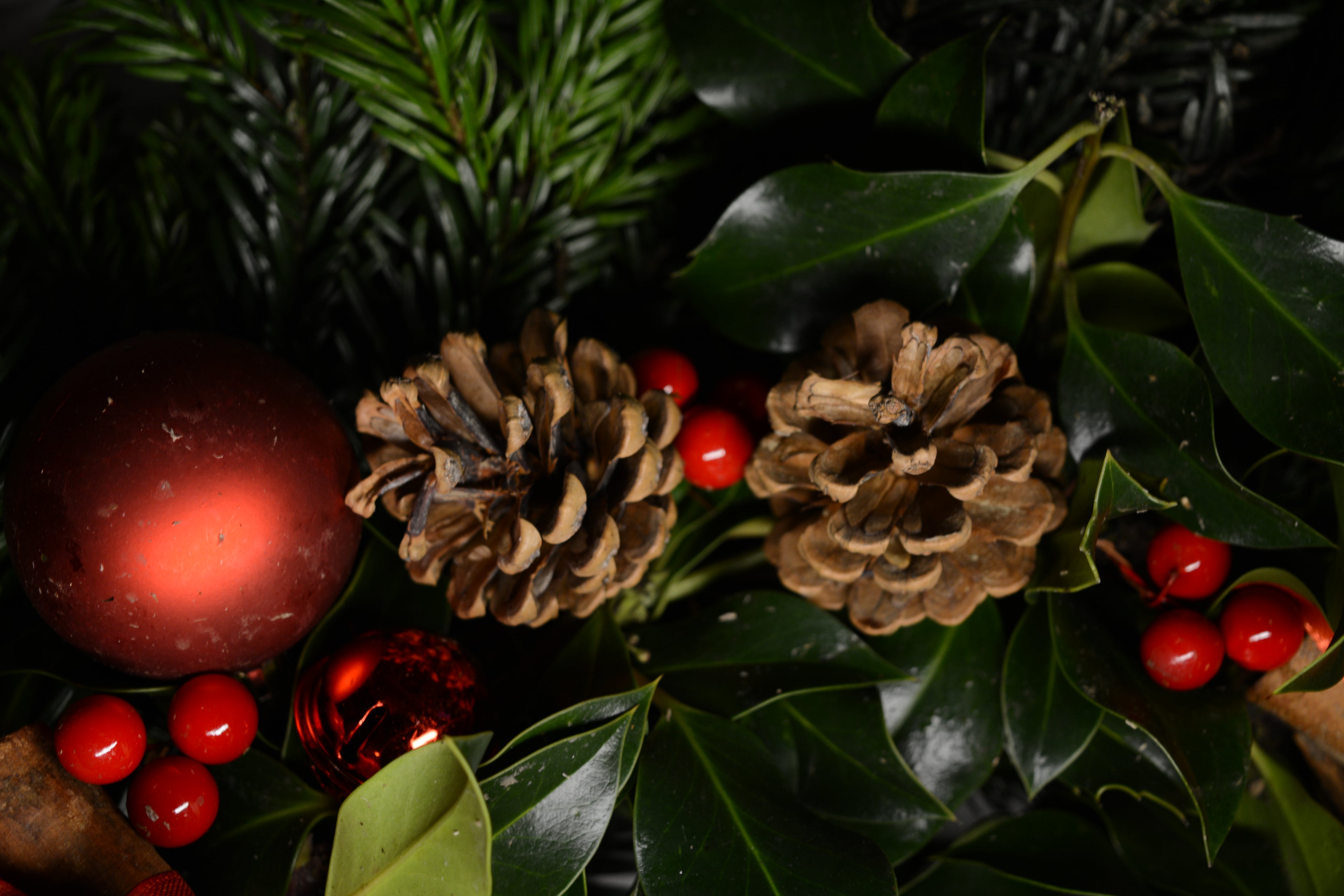 Christmas Wreath - Rudolph Red