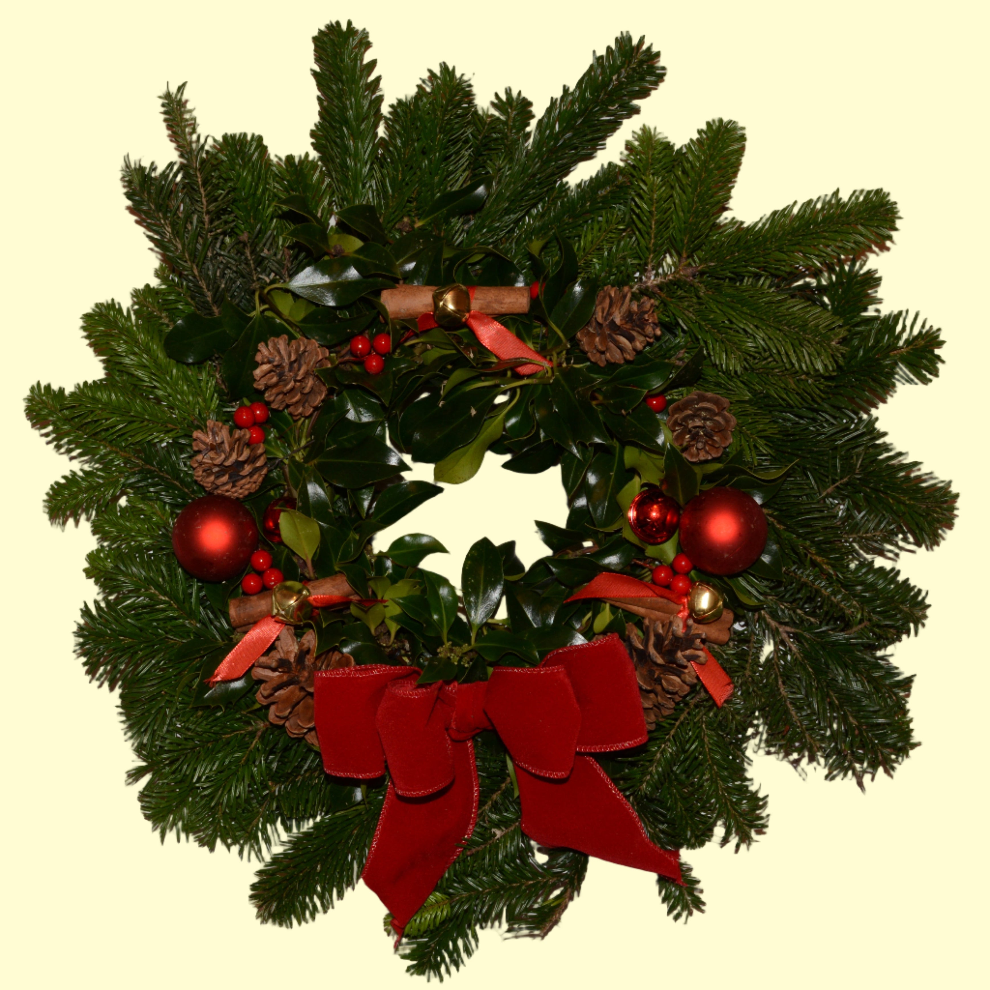 Christmas Wreath - Rudolph Red